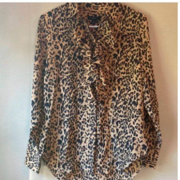 NWT!! J.Crew New Collection Silk Blouse In Leopard Print - Picture 3 of 5
